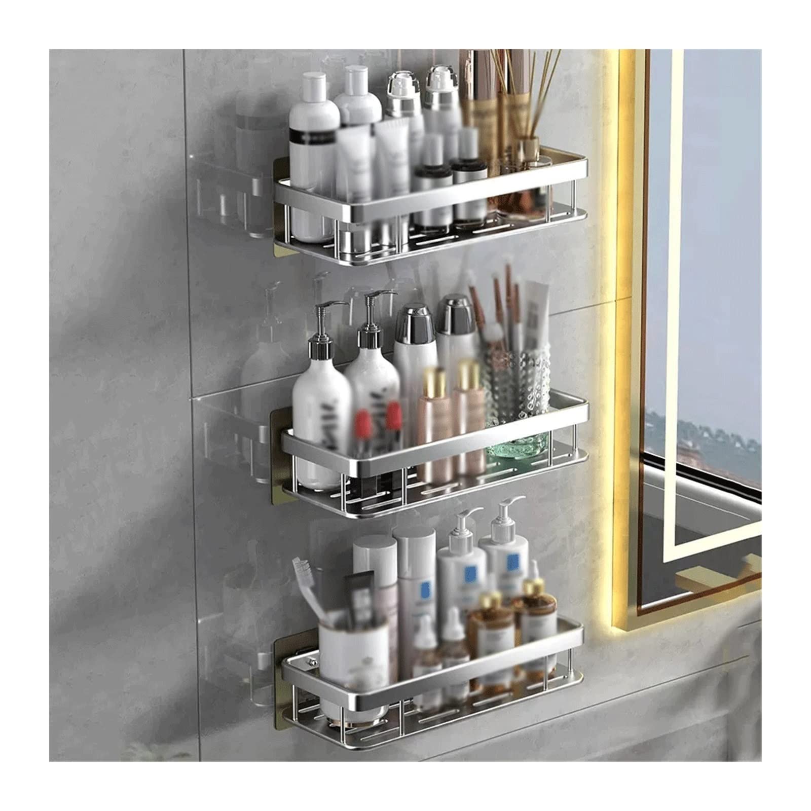 TENGJU Bathroom Storage Shelves Storage Rack Toilet Simple Plastic Storage Rack Toilet Washstand Wall Mounted Storage Rack Non