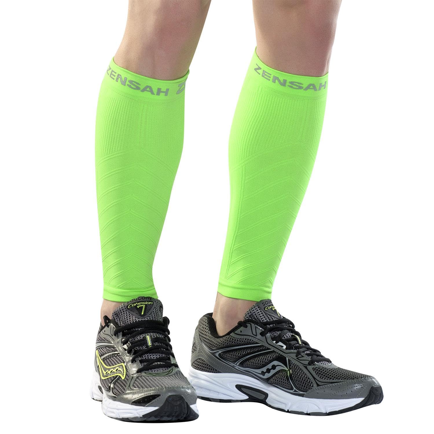 Zensah Running Leg Compression Sleeves - Shin Splint, Calf Compression Sleeve Men and Women