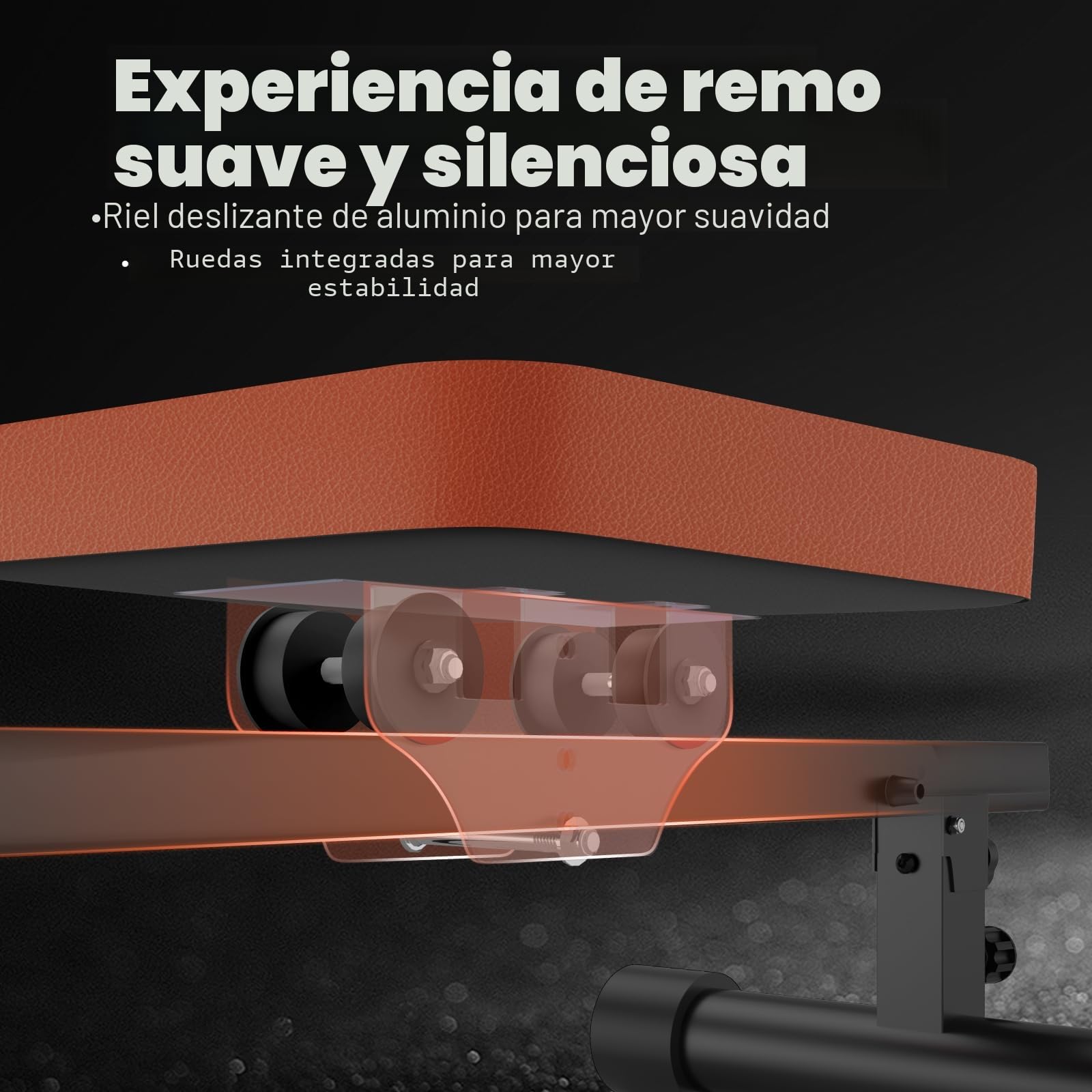Máquina de Remo, máquina de Remo magnética de 16 Niveles con Pantalla LED, riel Deslizante silencioso para Gimnasio en casa, Equipo de Entrenamiento Interior