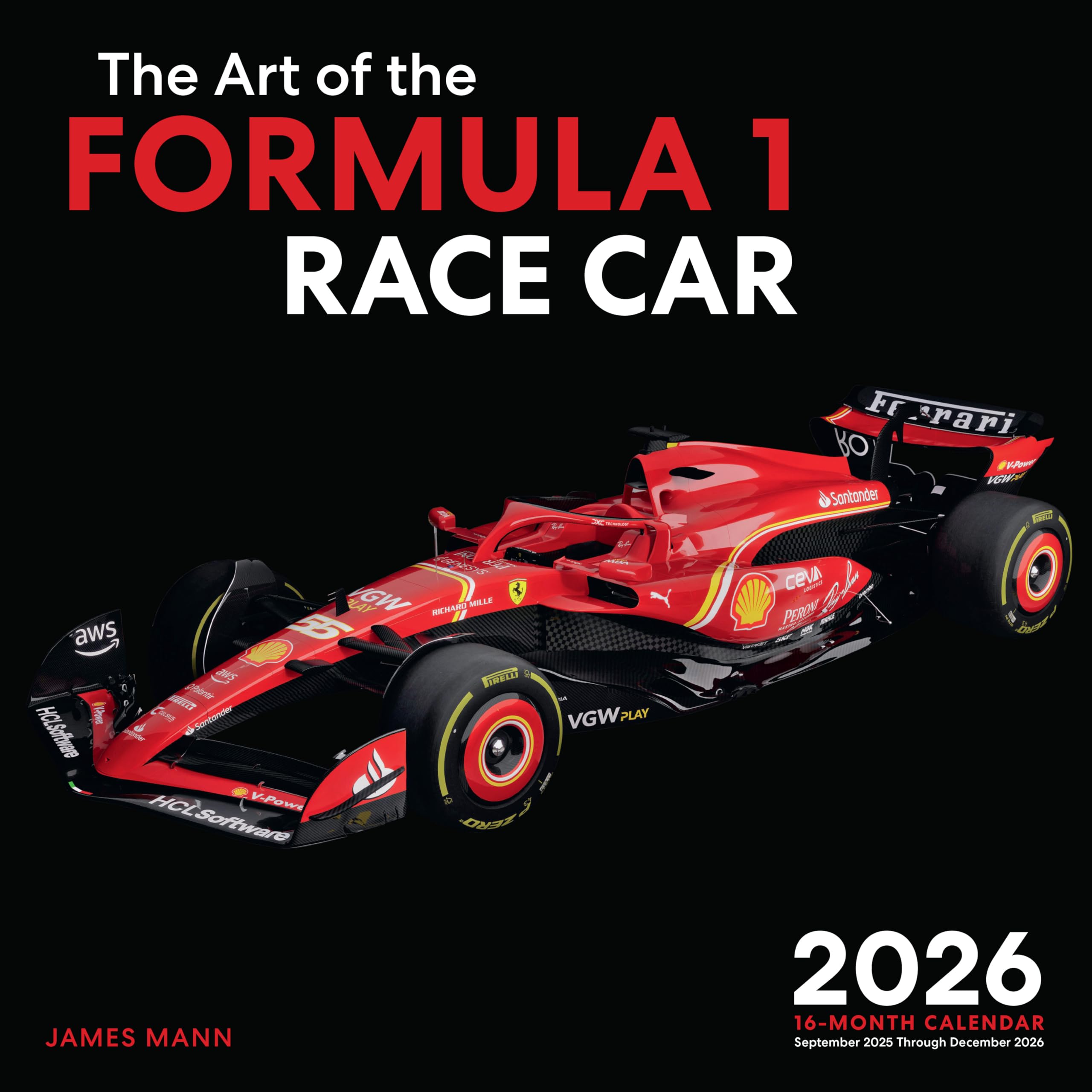 Motorbooks The Art of the Formula 1 Race Car 2026: 16-Month Calendar