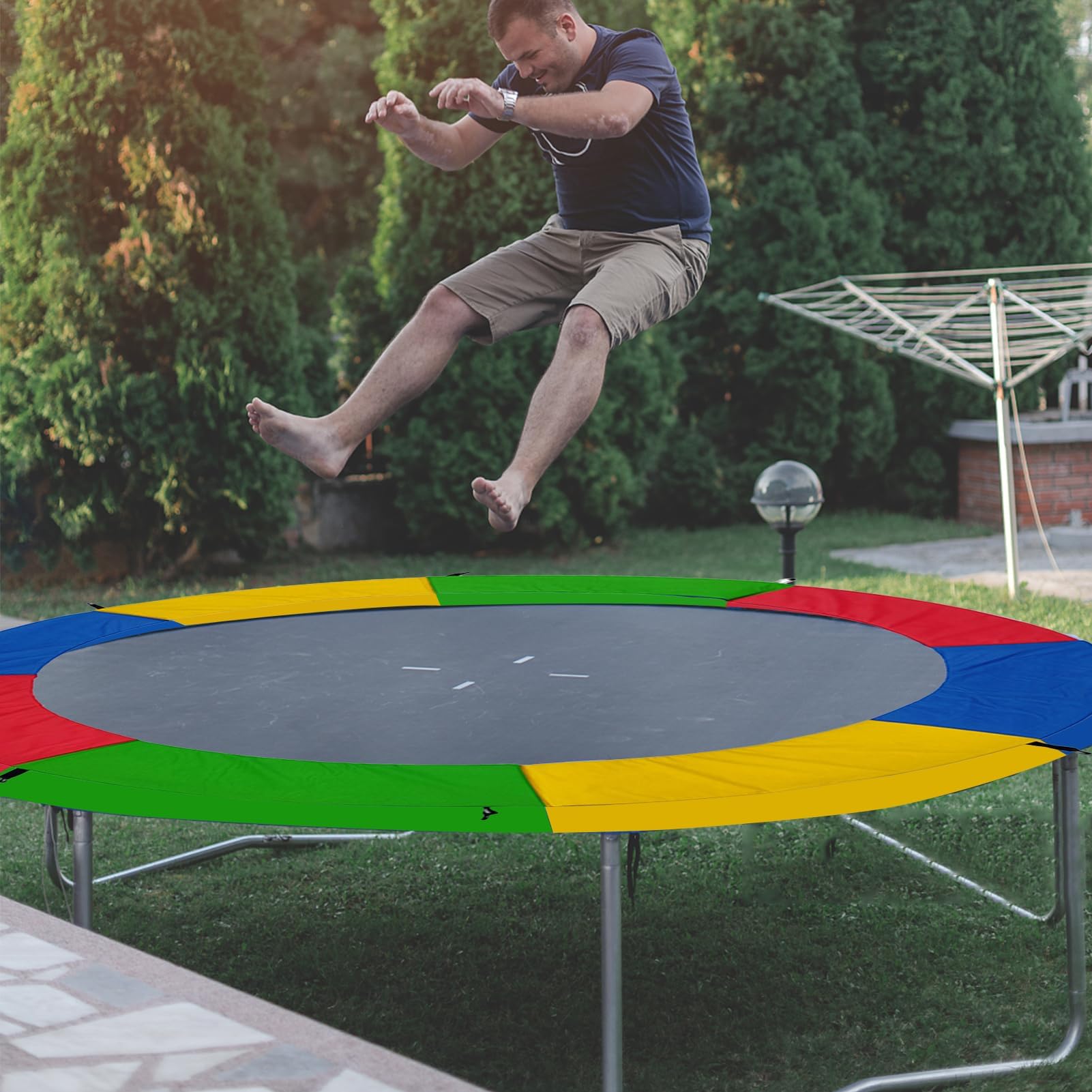 Mini-Trampolin für Erwachsene, dicke PVC-Abdeckung und Feder-Sicherheitskissen, ideal für Indoor-Fitnesstraining und Outdoor-Garten-Workouts