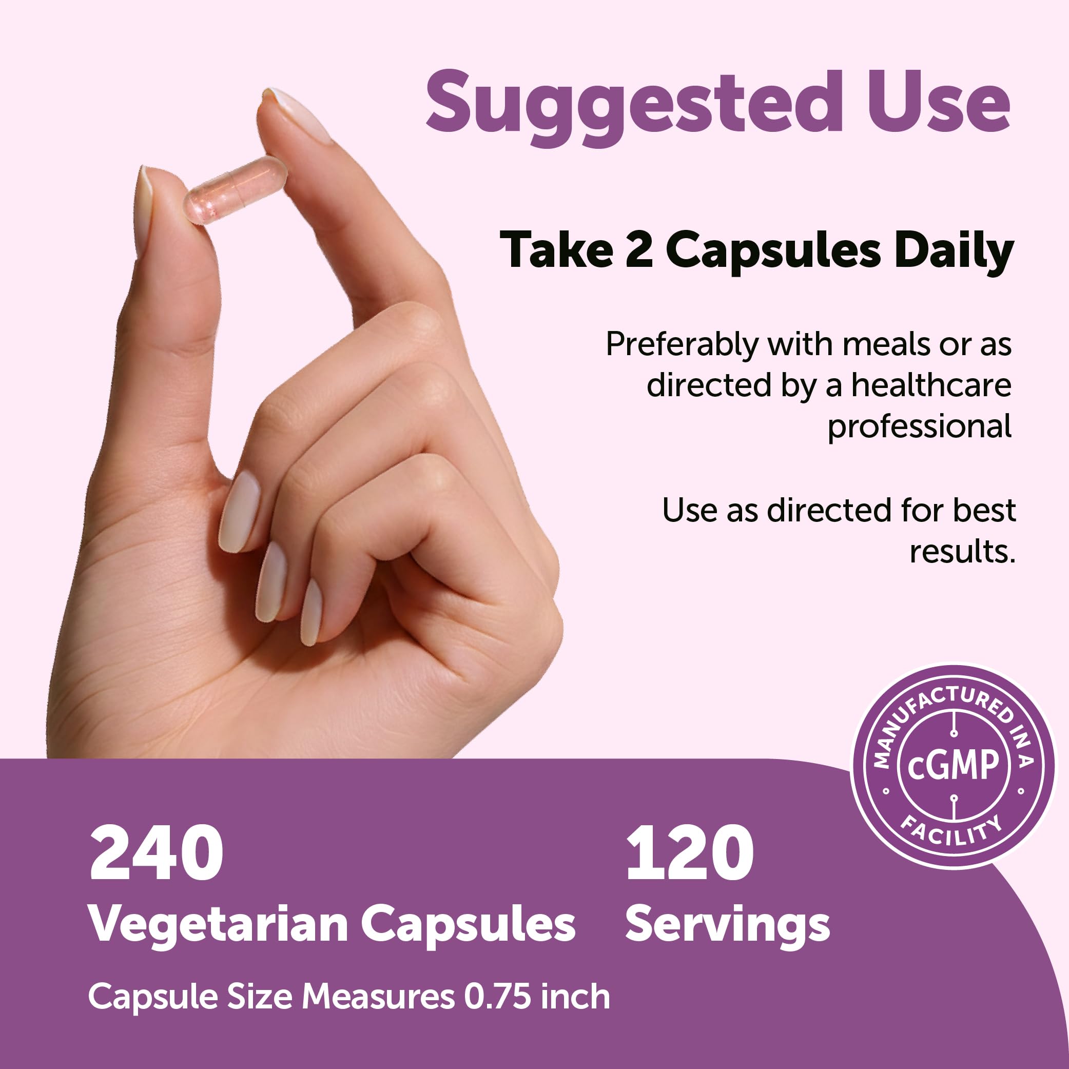 Zinc for Women, 30mg Zinc Picolinate | 12-in-1 Immune Support Formula with Vitamins C, E & D3 + K2, Selenium, Copper, Quercetin & Lysine | Filler Free, Non-GMO, Gluten Free | 240 Veg Capsules** — Amazon image 4