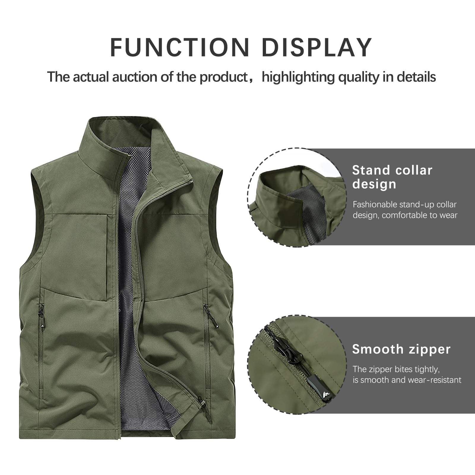 Gilet léger sans manches personnalisé pour homme, veste de travail en plein air pour voyage, randonnée, course à pied, motif logo texte