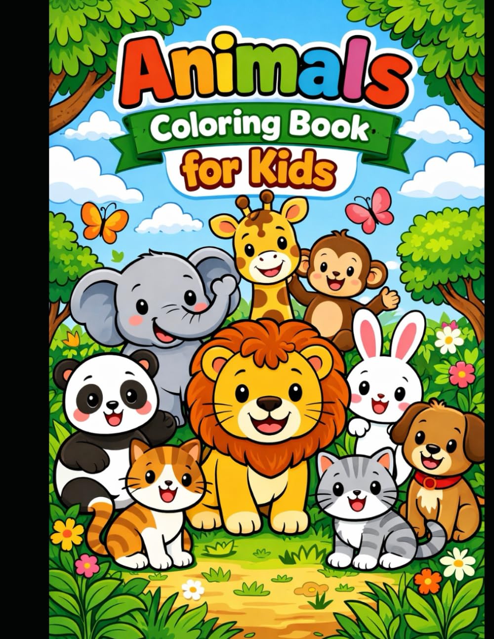 Animals coloring book for kids: Animal Coloring Book for Kids Ages 3–7