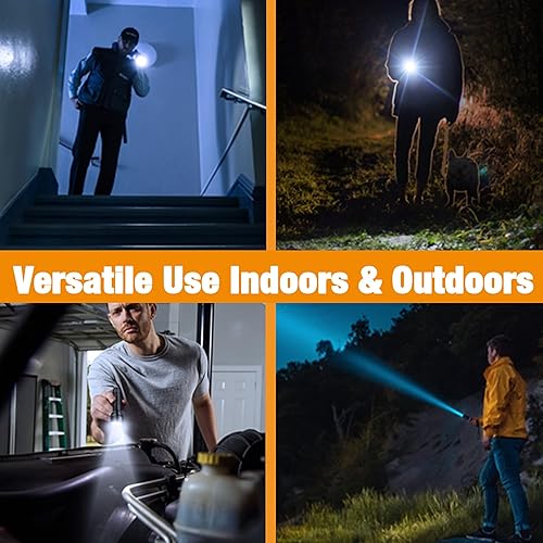 Miniatura 9 de EverBrite Mini linterna LED, 350 lúmenes altos con zoom de 350 lúmenes, 3 modos, 3 pilas AAA incluidas, luz flash de mano compacta para campamento,