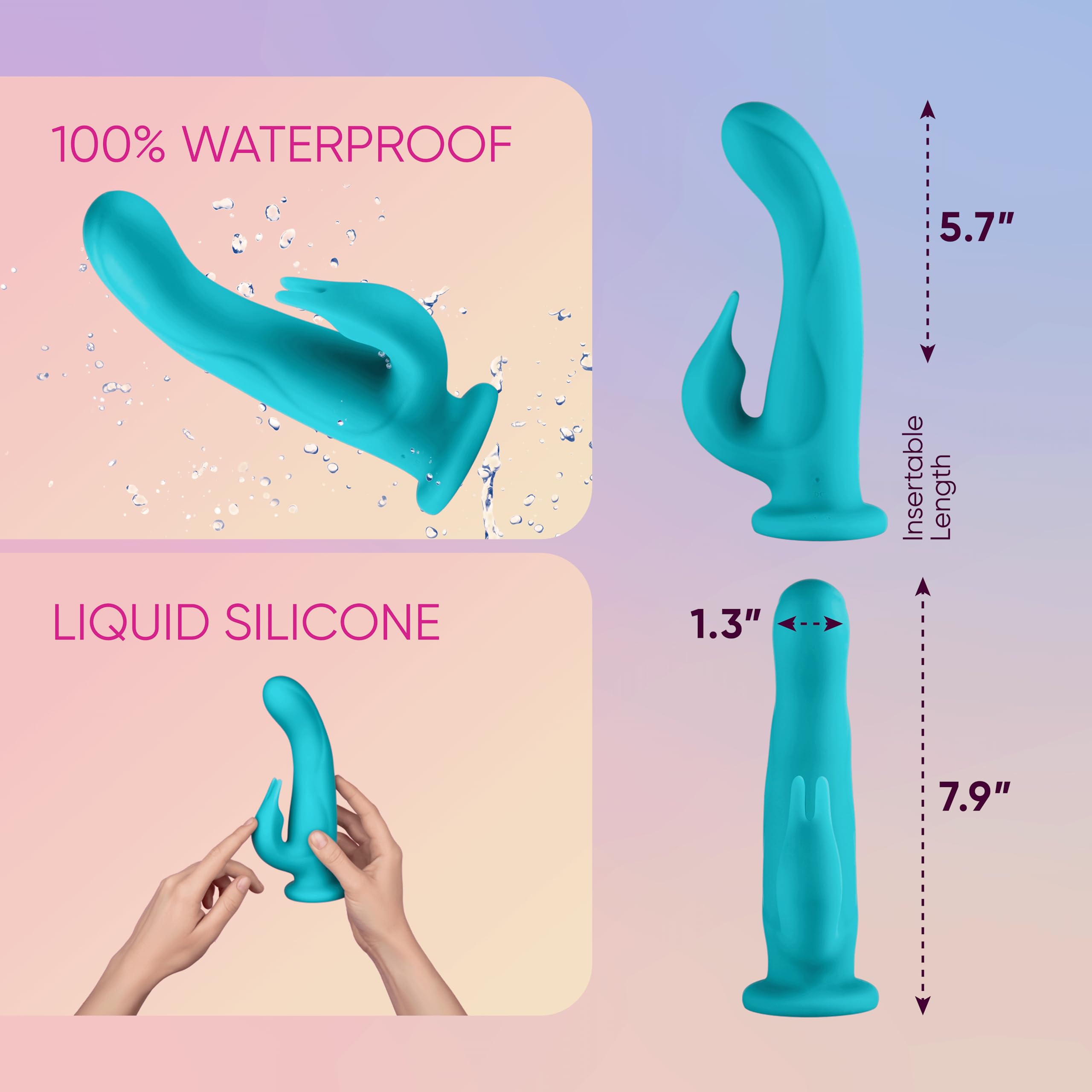 Femmefunn Pirouette Vibratori rabbit Turquoise 21 cm