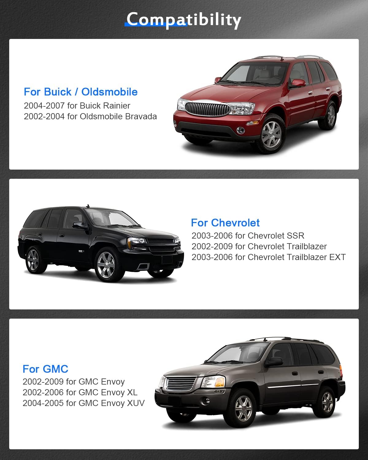 ECCPP 2PCS 6 Lug HUBCENTRIC Wheel Spacers 6x5 to 6x5 6x127mm 2 inch For GMC Envoy 2002-2009 For Chevrolet SSR 2003-2006 For Chevrolet Trailblazer 2002-2009