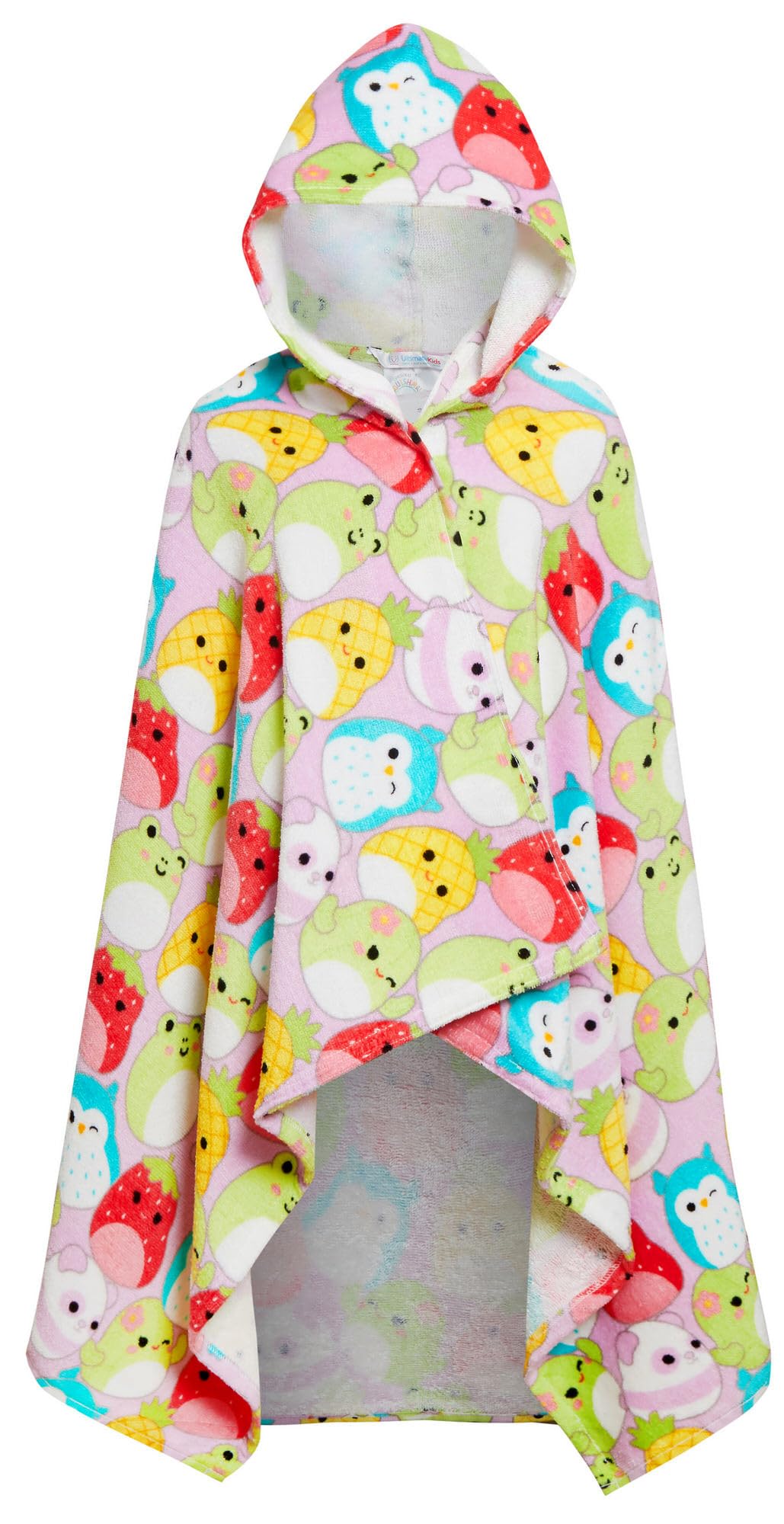 Squishmallows Kids Hooded Towel Girls Poncho 100% Cottton Beach Towel Bath Towel Changing Wrap