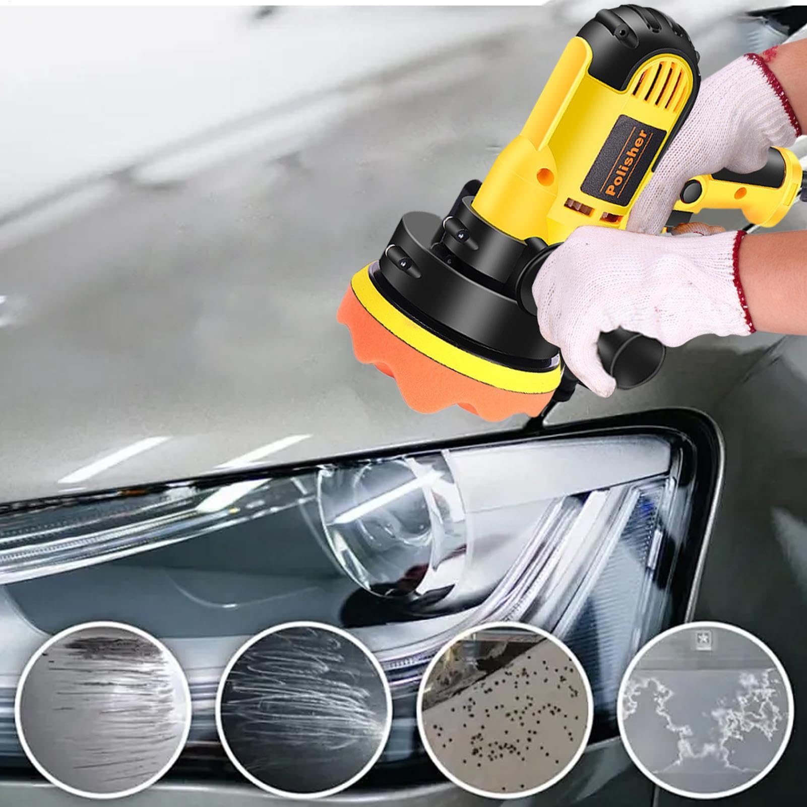 Lucidatrice manuale per per auto, kit completo di 100 ml di e