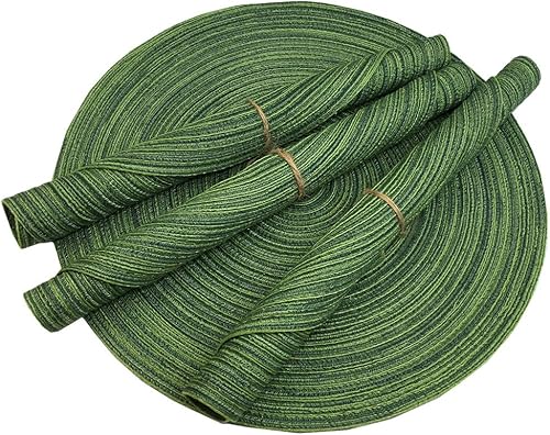 Miniatura 2 de WAZAIGUR - Manteles individuales redondos para mesa de comedor (tela resistente al calor, antideslizantes, 14 pulgadas de diámetro)