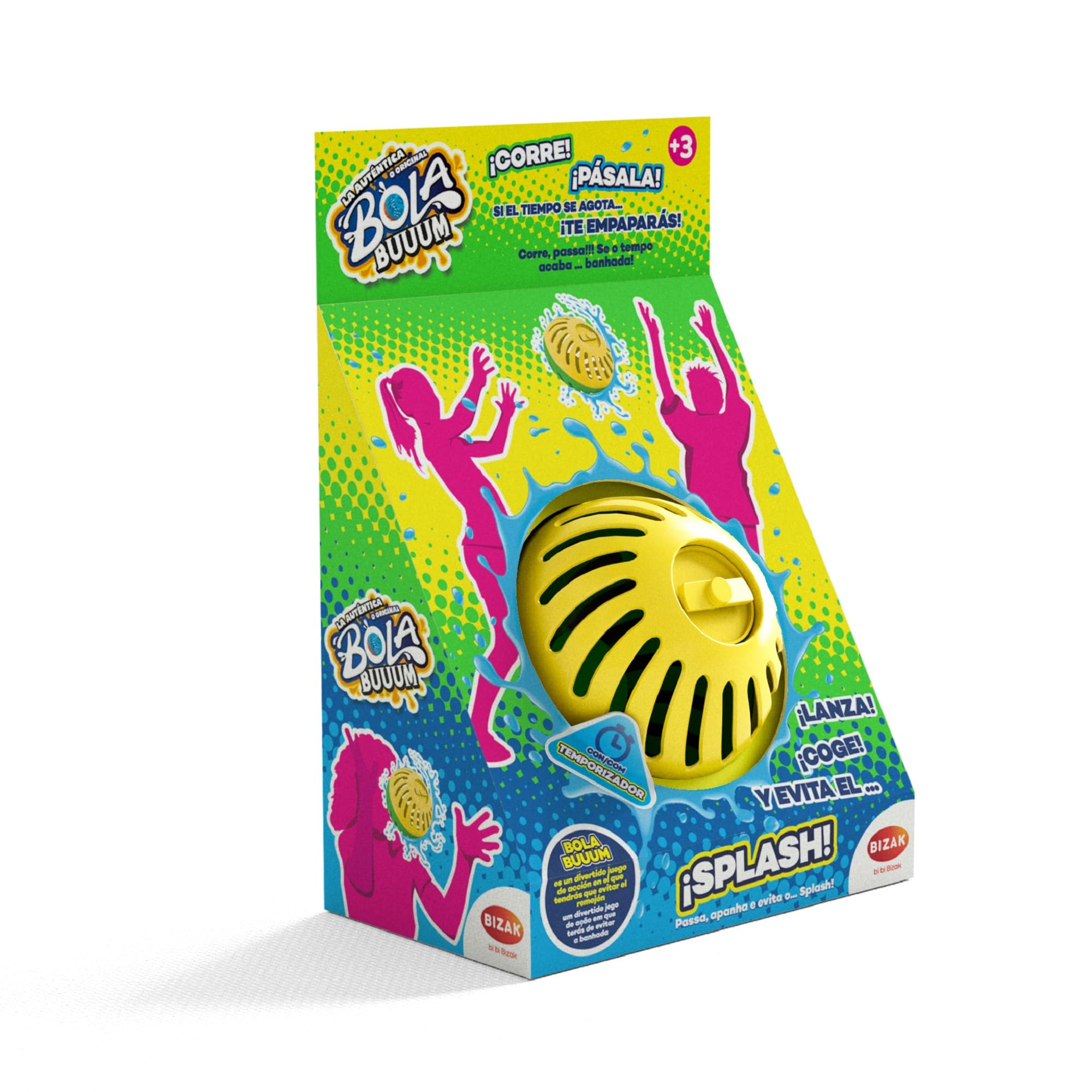 Bizak Bola Buuum, divertido y refrescante juego de agua con el que podrán jugar retándose para ver a quien le explota la bola, 12 globos de agua incluidos (35007532)