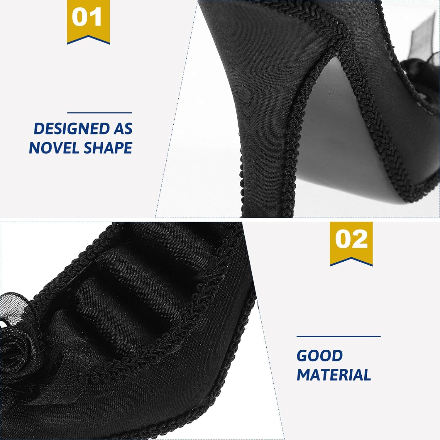 Alipis High Heels Ring Holder Womens Necklace Display Box Earring Insert Showcase Jewelry Storage Stand Jewelry Organization Box for Girl Women