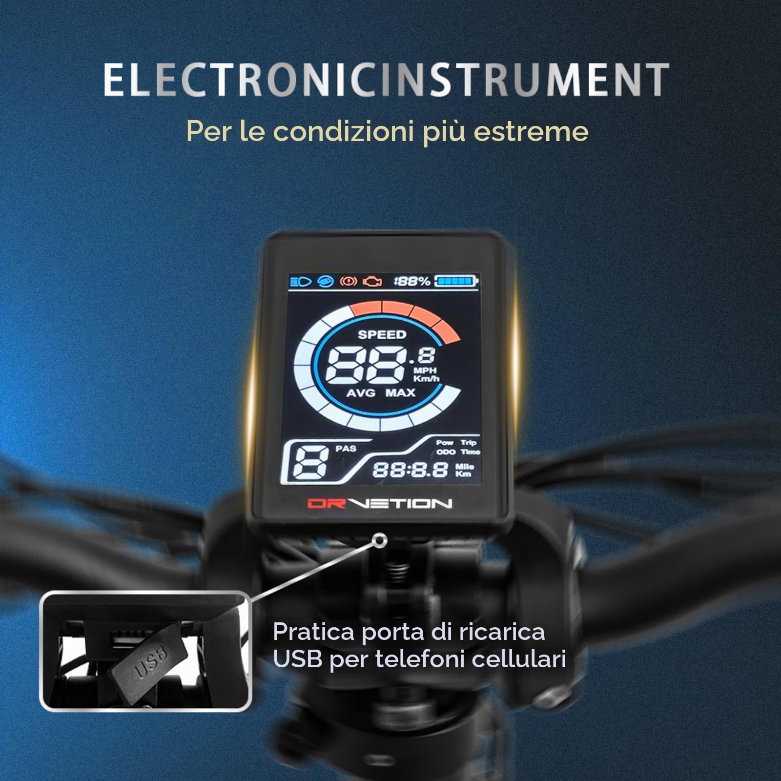 Bici Elettrica Pieghevole 20" x 4.0 Fat Tire, 48V | Autonomia 60-110KM | Pedalata Assistita (PAS) | City Bike Elettrica per Donna | Display LCD