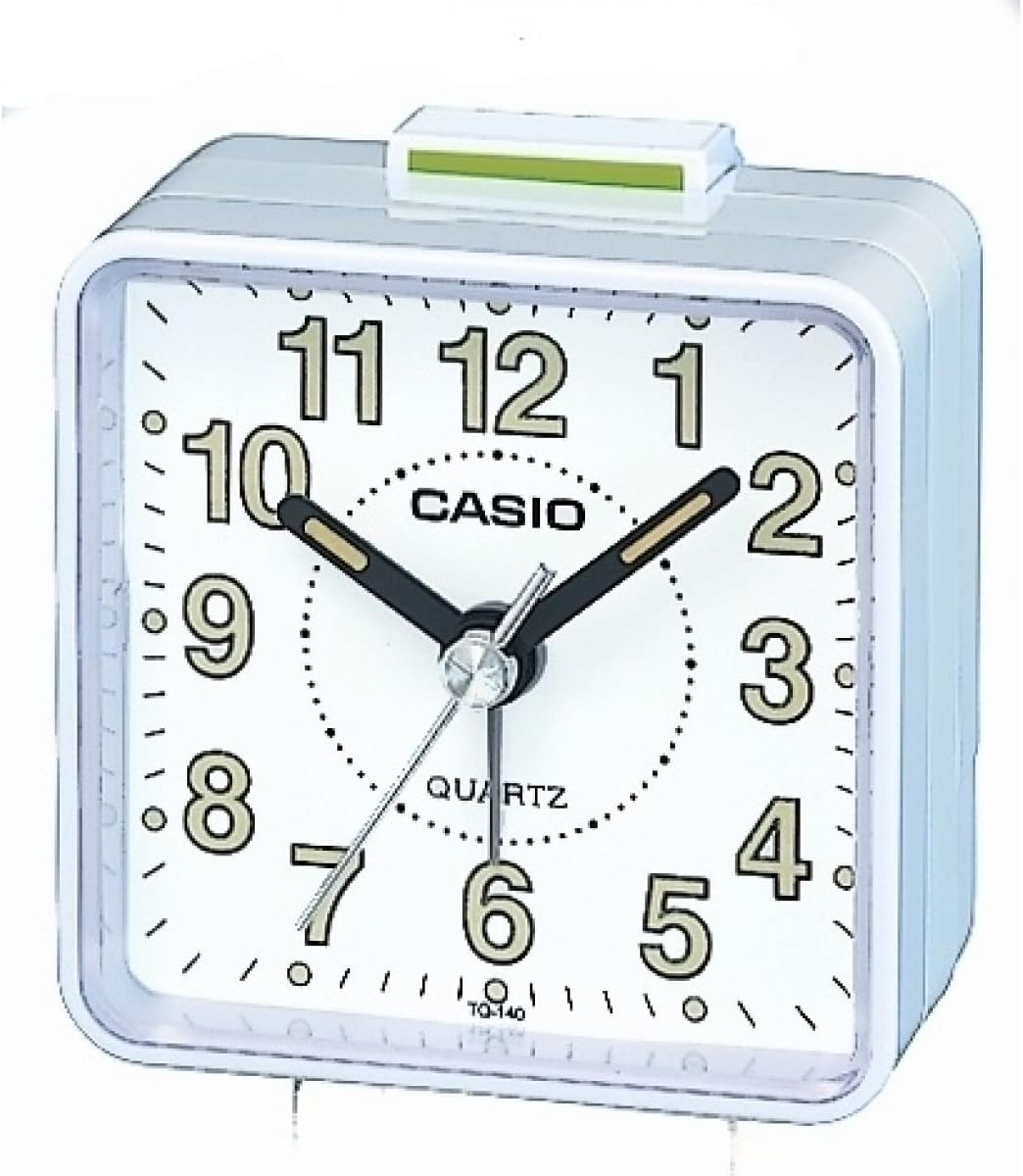Casio Collection Wake Up Timer Alarm Clock TQ-140-7EF, White
