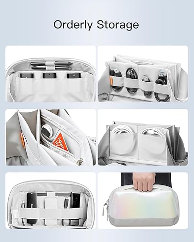 Miniatura 3 de Inateck Organizador electrónico bolsa de viaje resistente a salpicaduras bolsa organizadora de dispositivos organizador de cables USB apto para