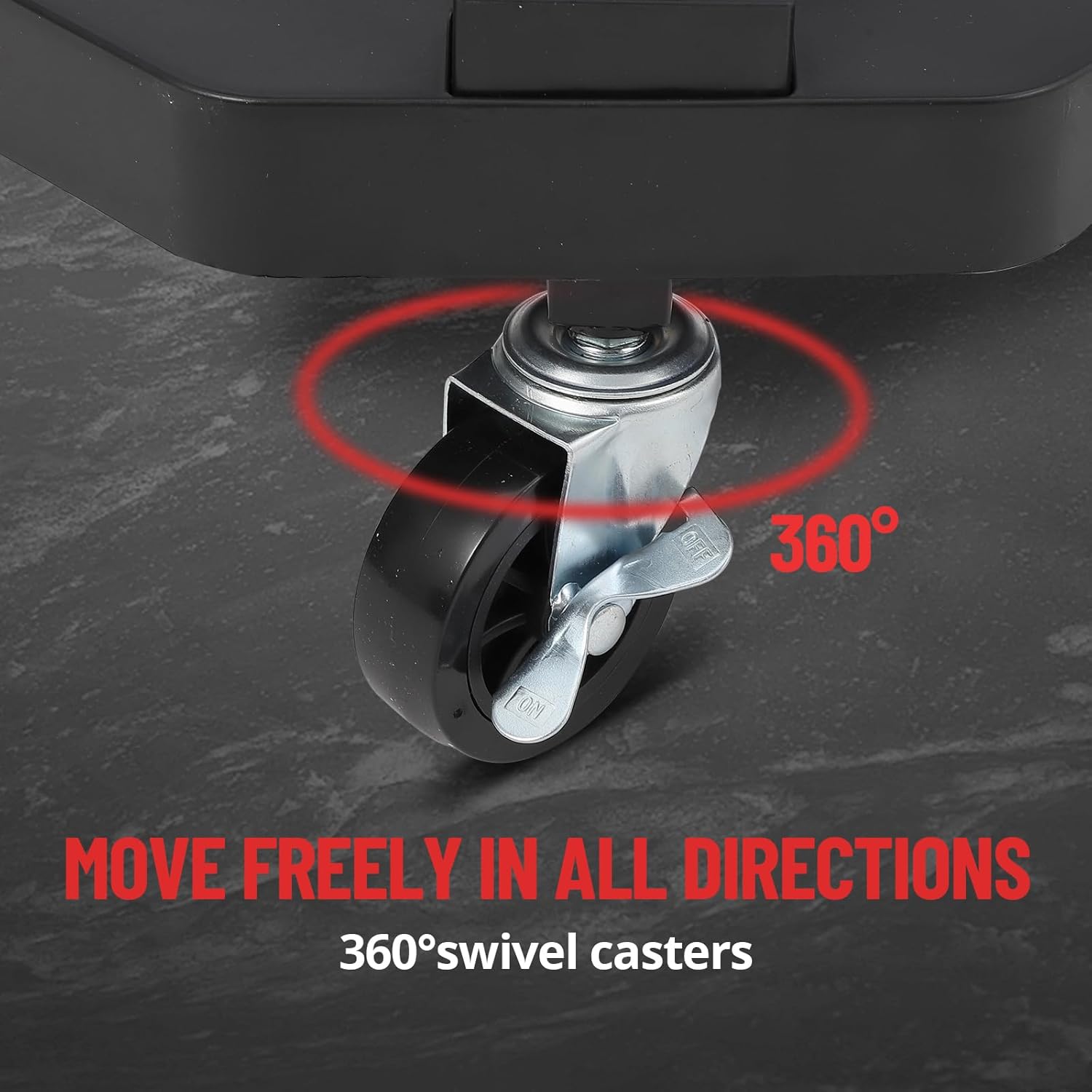 Rolling Garage Stool with Wheels, Mechanic Stool Adjustable Height, 360°Swivel, 300 LBS Capacity, Heavy Duty Garage, Durable Casters Rolling Shop Stool, Workshop