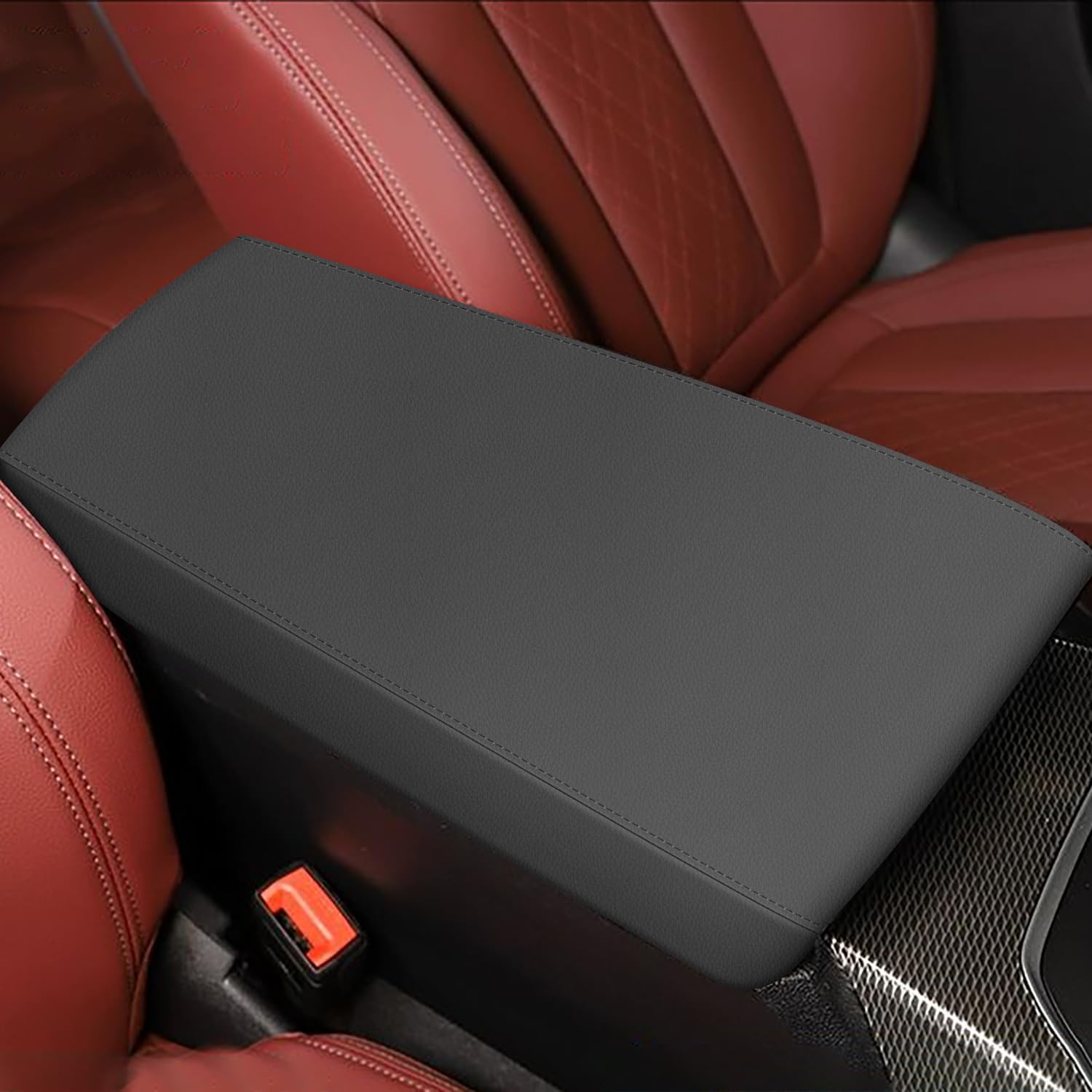 AOMSAZTO Center Console Armrest Covers for 2019-2024 BMW 3-Series Black