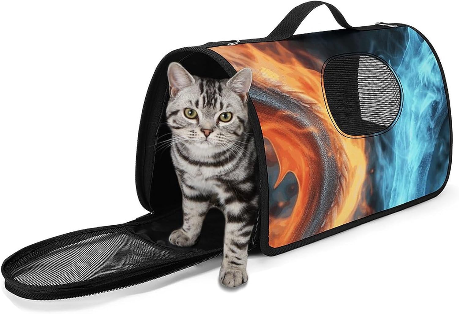 Pet Handbags, Ice and Fire Dragons Printed Pet Handbags,folding Pet Bags,new Pet Handbags,universal Pet Handbags, 45X26X23.5cm