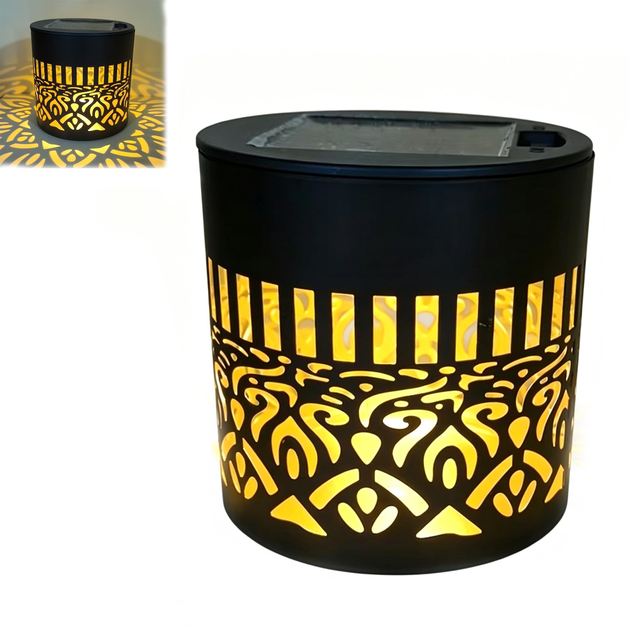 Decorative Solar Mandala Lights, 2026 New IP65 Waterproof Solar Fence Lights, Metal Solar Powered Outdoor Deck Step Wall Lights for Garden Post, Patio, Backyard, Yard Decor