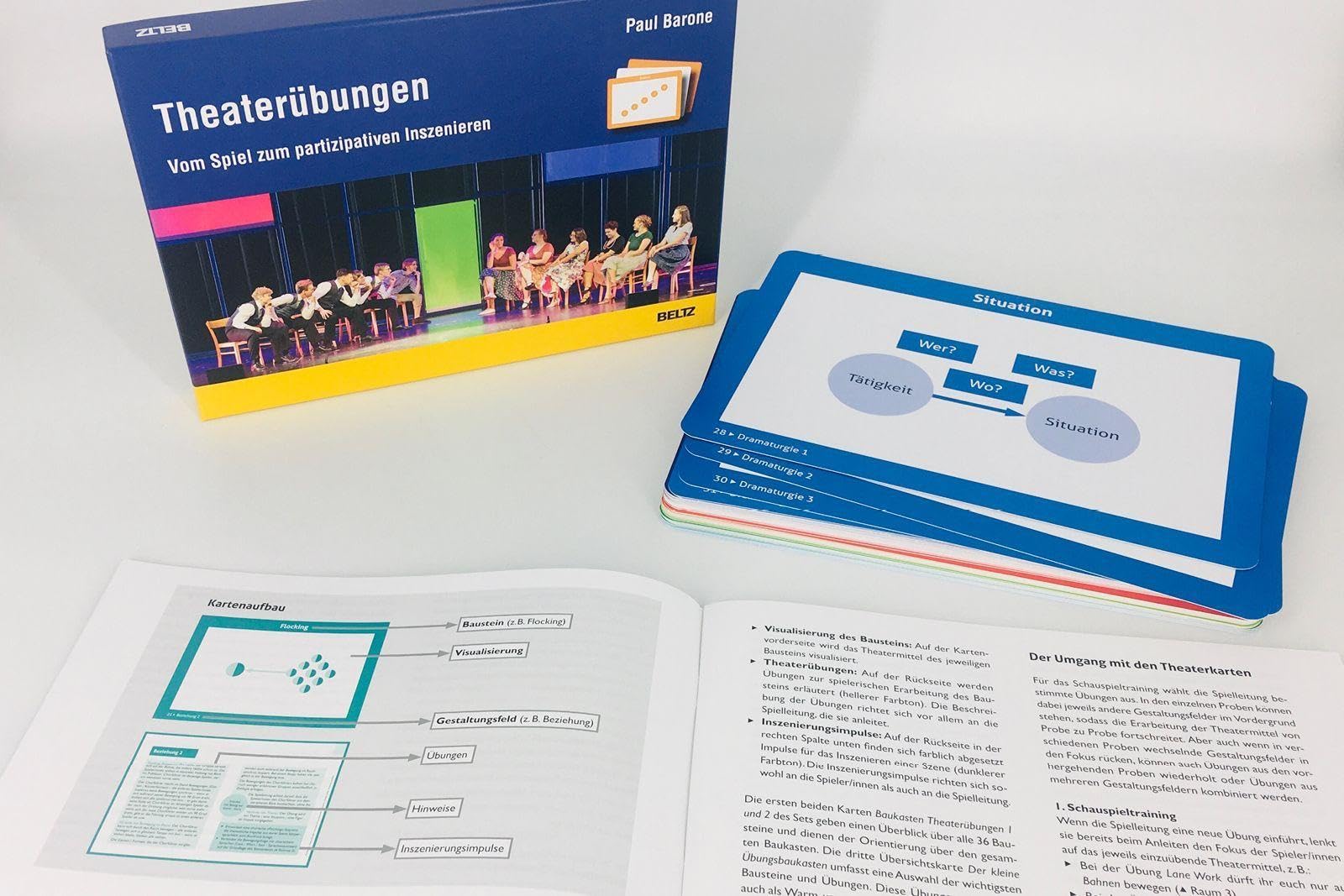 Theaterübungen: Vom Spiel zum partizipativen Inszenieren. 43 Karten mit 80-seitigem Booklet (Kartensets für die pädagogische Praxis)