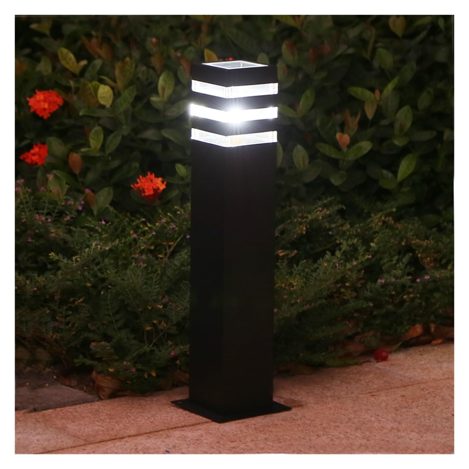 Zewnętrzna Aluminiowa Lampa LED Do Trawnika Domowa Ogrodowa Uliczna Wodoodporna Brama Jasne OśWietlenie