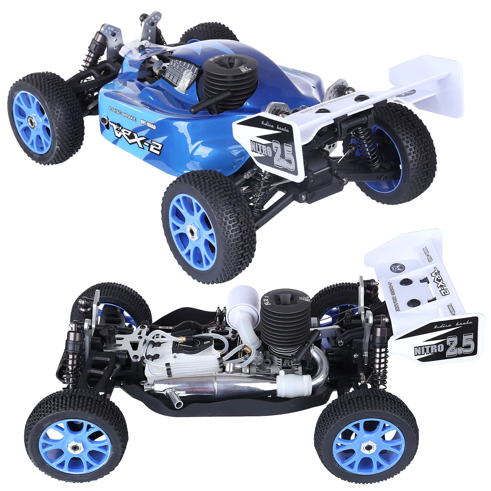 Auto RC Nitro WRX Racing VRX-2 1/8 RH802 4WD RTR Blu – Buggy a Scoppio Radiocomandato Off Road