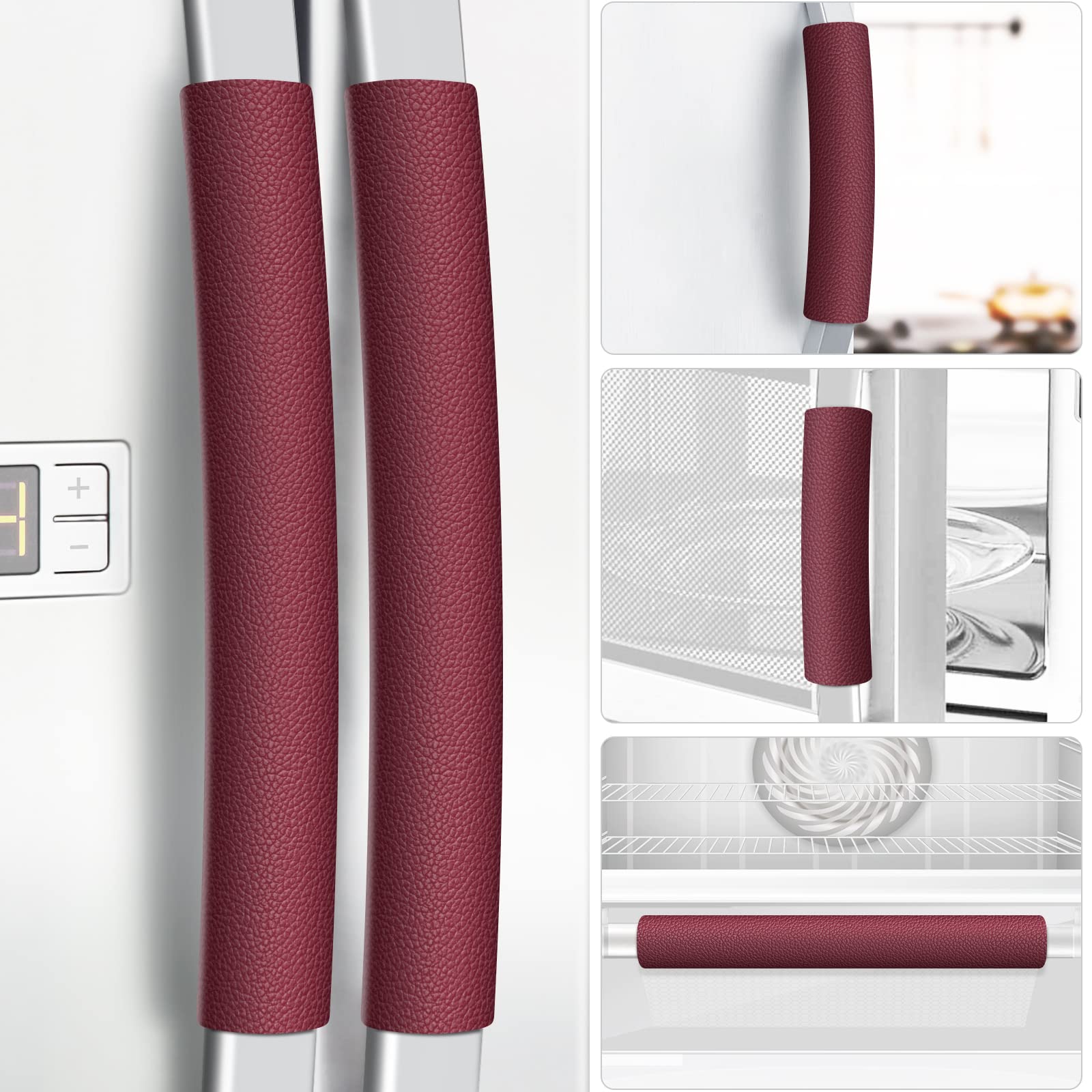 Maroon - Handmade Cotton Fridge Handle Cover 22 main image 1