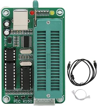 Jectse PIC K150 Microcontroller USB Programmer, 40pin DIP Programming Socket, Fast Reliable, for PIC Chip Burning, Reading, Encryption