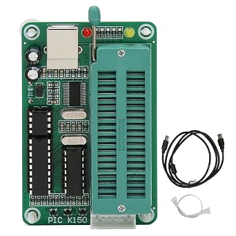 Garsent PIC K150 Microcontroller PIC Microcontroller Programmer K150 USB Programmer with 40 Pin DIP Programming Socket for Burning Reading Encrypting PIC Chips etc.
