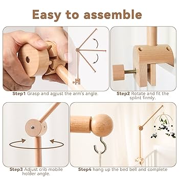 ドローイング『Baby Mobile』 Amazon.com : Baby Crib Mobile Arm - Wooden Baby Mobile Crib
