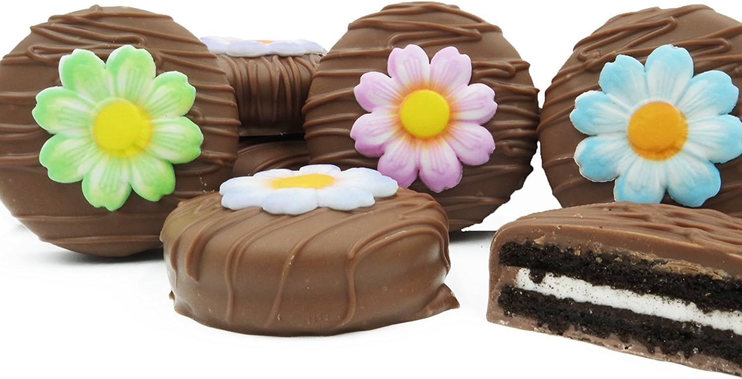 Philadelphia Candies Milk Chocolate Covered OREO Cookies, Daisies Flower Gift 8 oz