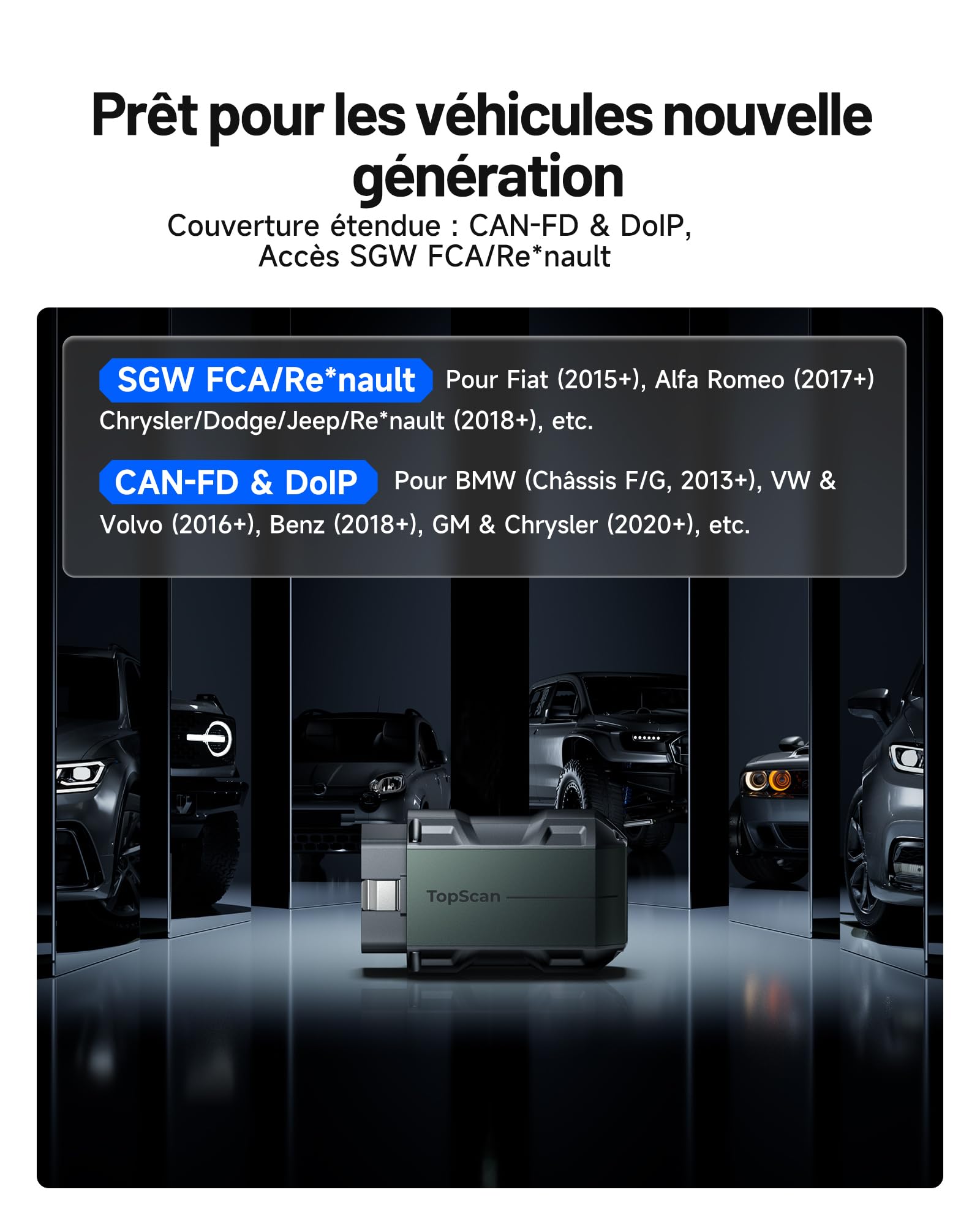 TOPDON TopScan Master Bluetooth Valise Diagnostic Auto pour iOS & Android