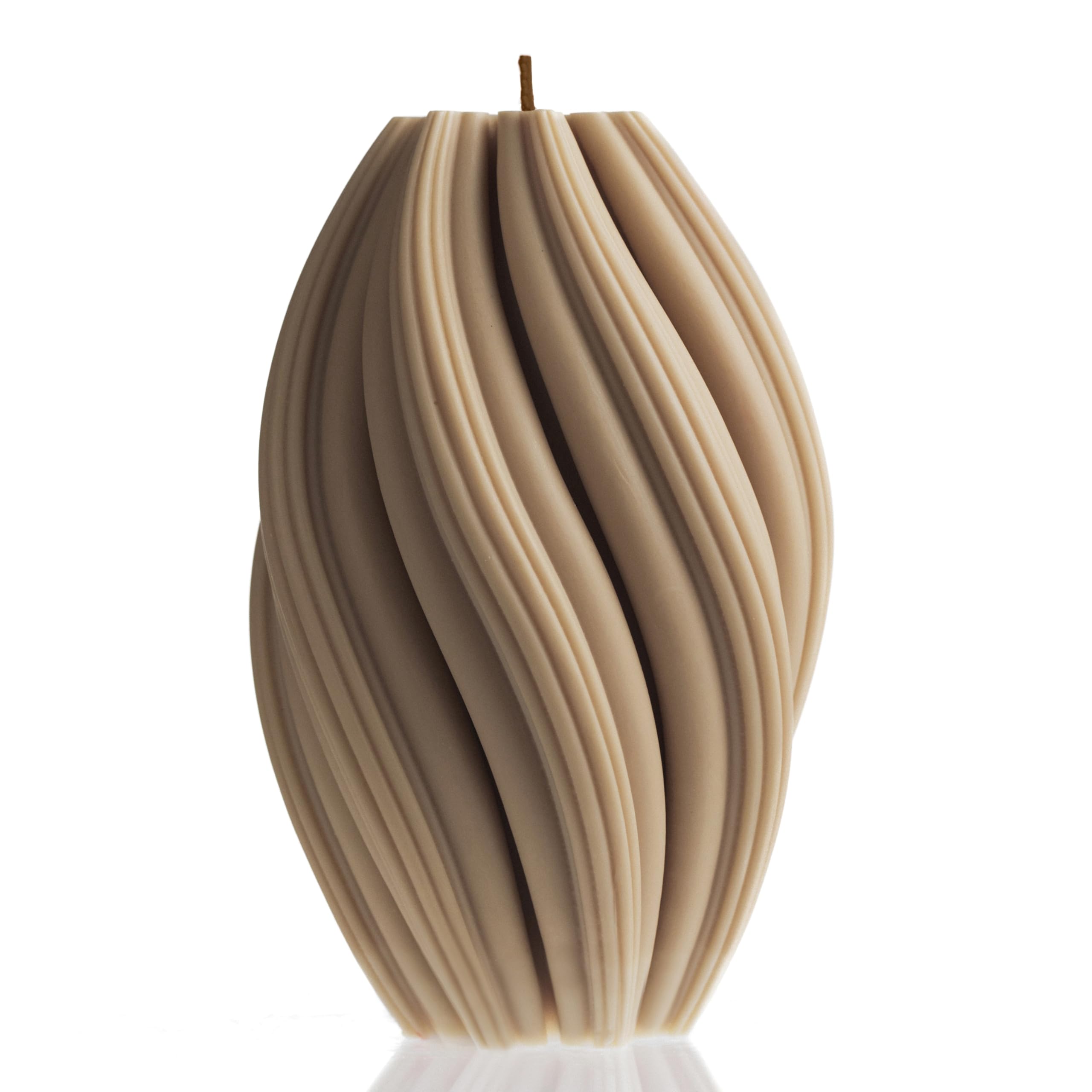 LAWA Swirl Candle - Large Beautiful Handmade Pillar Scented Soy Wax Twirl Elegant Bubble Aesthetic Candle Housewarming Gift Home Room Shelf Decor Idea