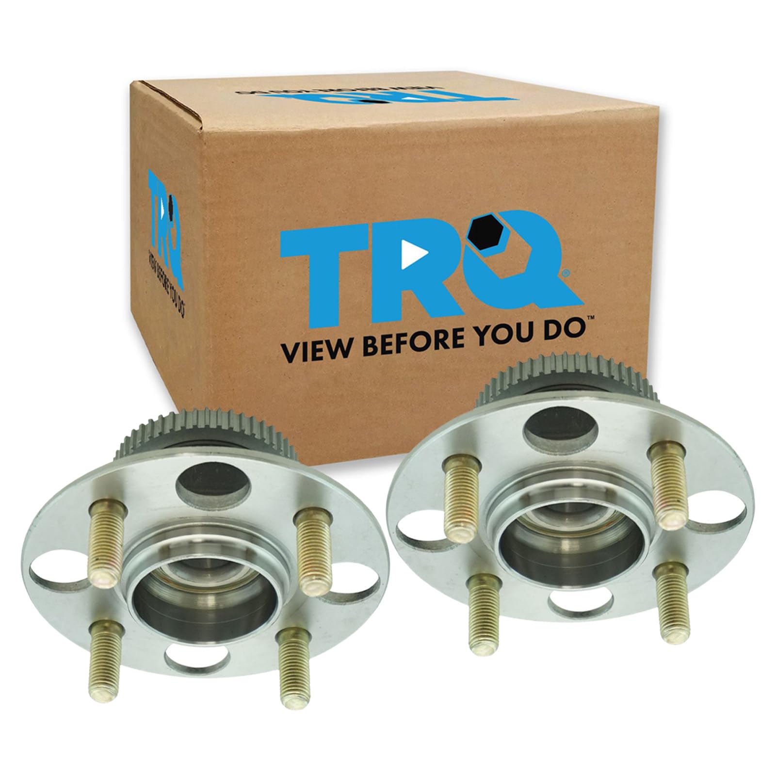 TRQ 2 Piece Rear Wheel Bearing &amp; Hub Assembly Set