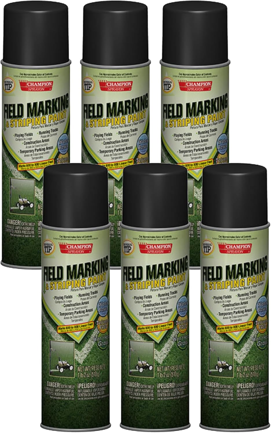 Champion Sprayon Field Marking Paint Flat Black net 18 oz. Count 6 ...