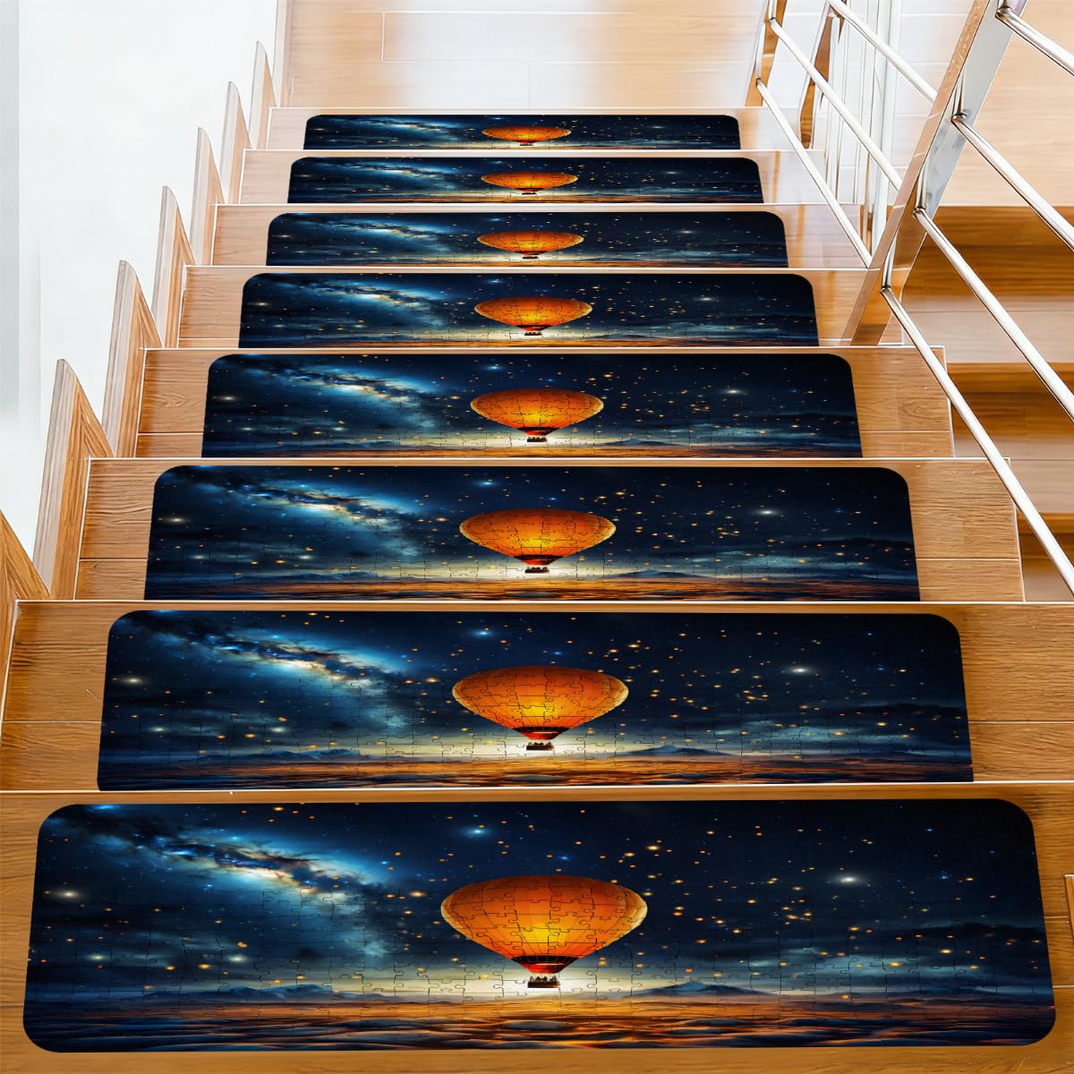 Alfombrillas antideslizantes Mexpekil para escaleras, set de 10 piezas pelar y pegar de 76x20 cm