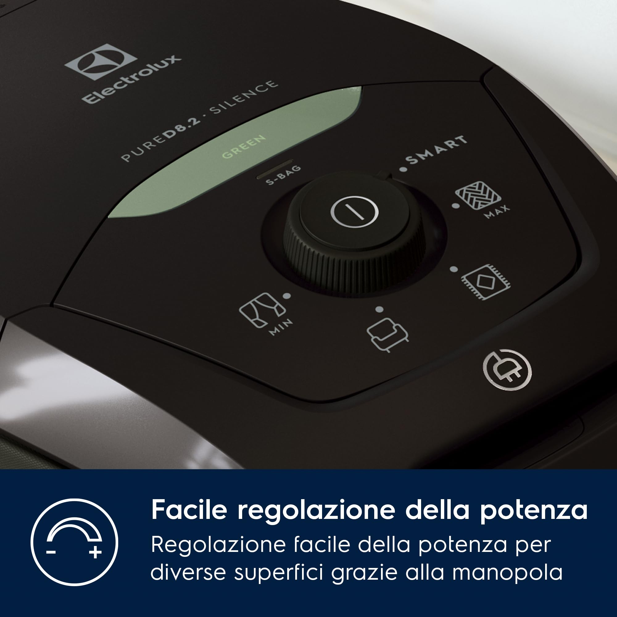 Electrolux PD82-GREEN, Aspirapolvere con Sacco Pure D8.2, Potenza Massima 600 W, Sistema di Aspirazione AeroPro, 2 Spazzole e Accessorio 3in1, Silenzioso 57 dB, Filtro HEPA