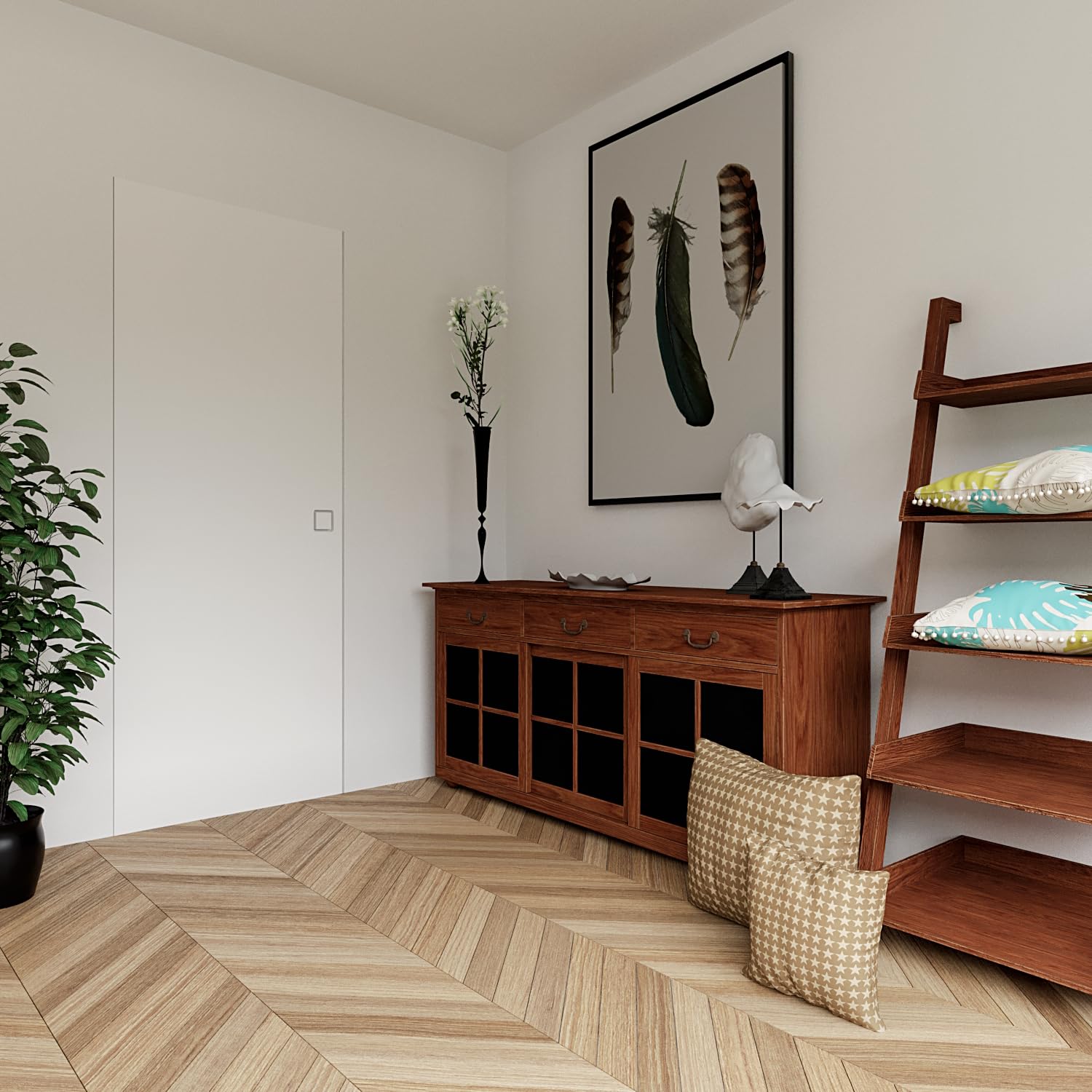 Porte Italiane, Porta Bianca Filo Muro Easy Wall Moderna con Serratura Magnetica Invisible Lock, Installazione Semplice su Muratura o Cartongesso Porta Raso Muro Easywall 70x210 spingi dx - tira sx
