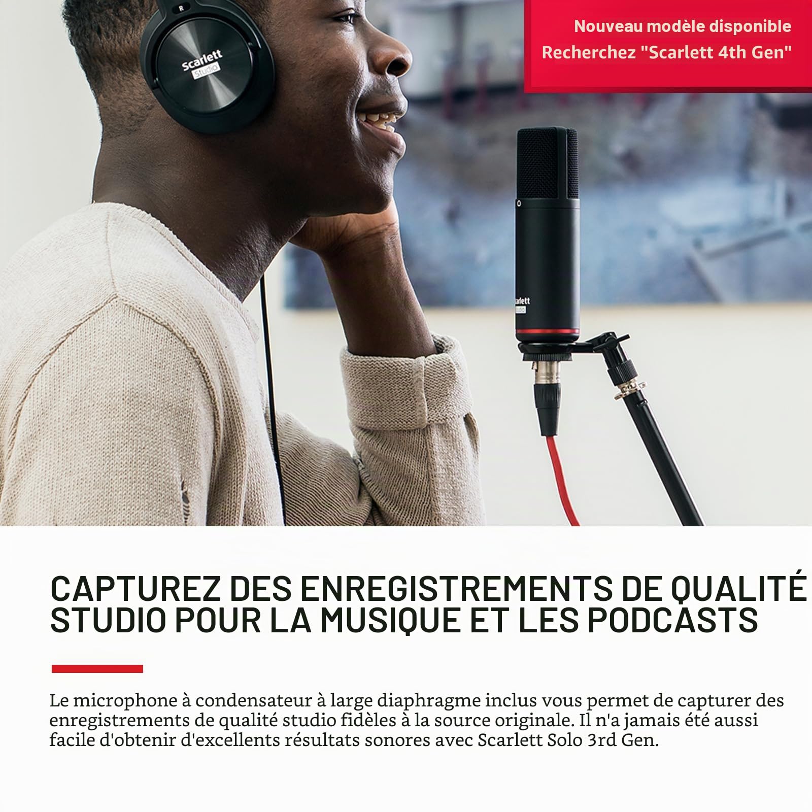 Focusrite Scarlett Solo Studio 3rd Gen, Rouge