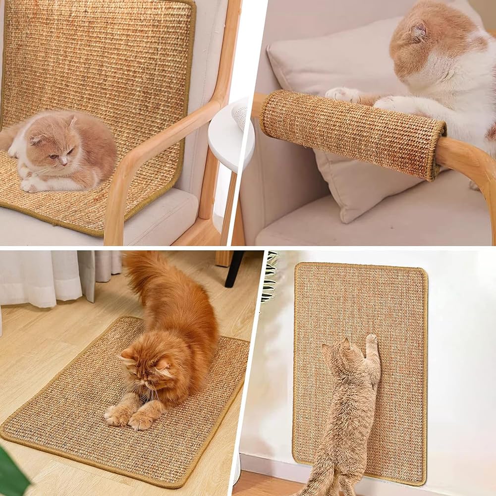 Kratzmatte Für Katzen Aus Natürlichem Sisal – 30x40 Cm, Rutschfest & Möbelschützend | Ideal Für Wohnungskatzen