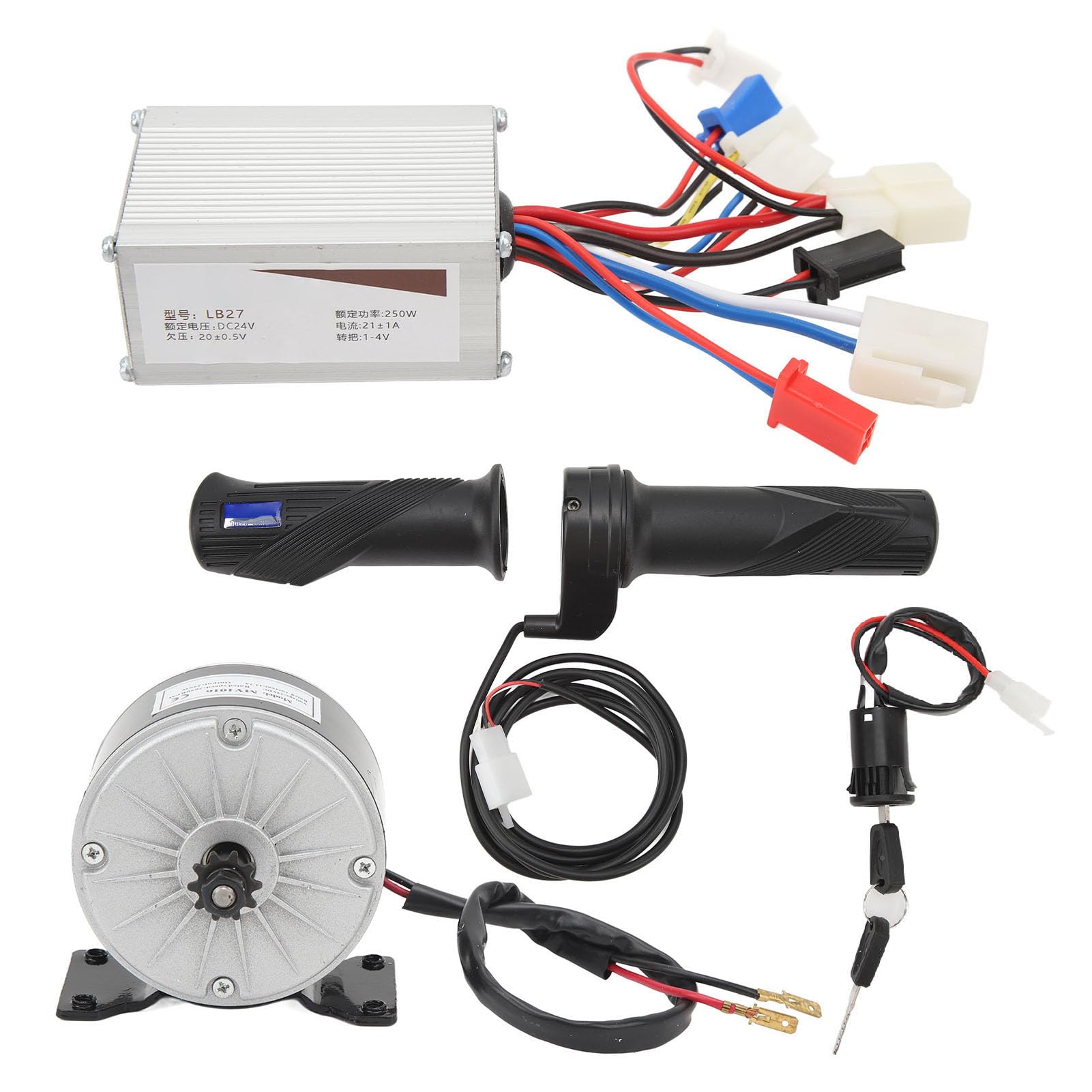 Manopole Acceleratore e Kit Controller Motore 24V 250W per Appassionati di Bici Elettriche e Scooter Fai da Te