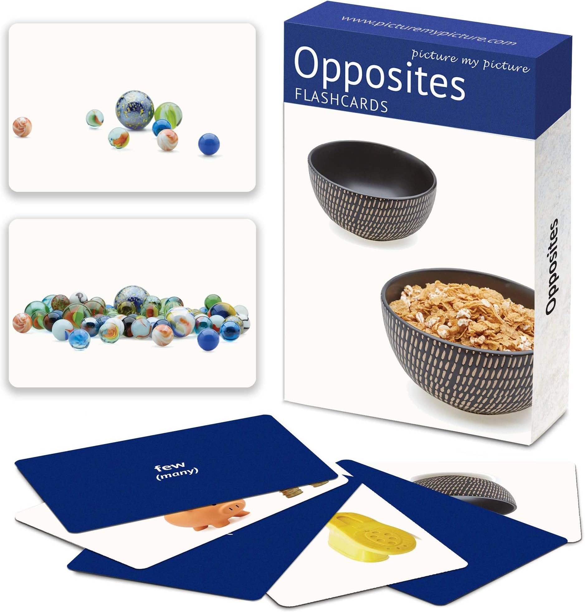 Picture My Picture Opposites Flash Cards | 40 Language Development Educational Photo Cards | Speech Therapy Materials, ESL Materials