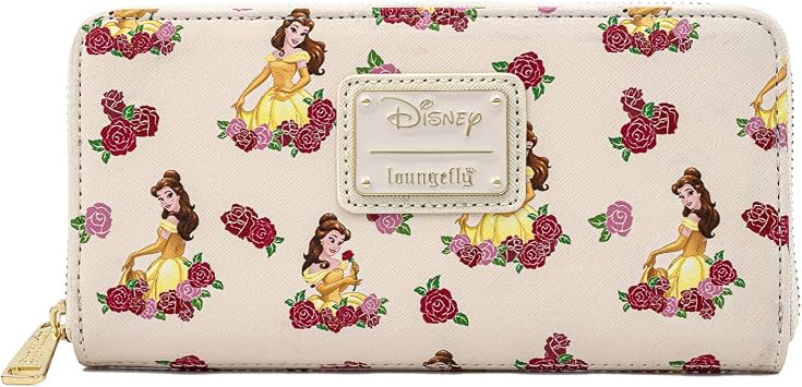 Loungefly Beauty and the Beast Belle AOP Rose Faux Leather Wallet