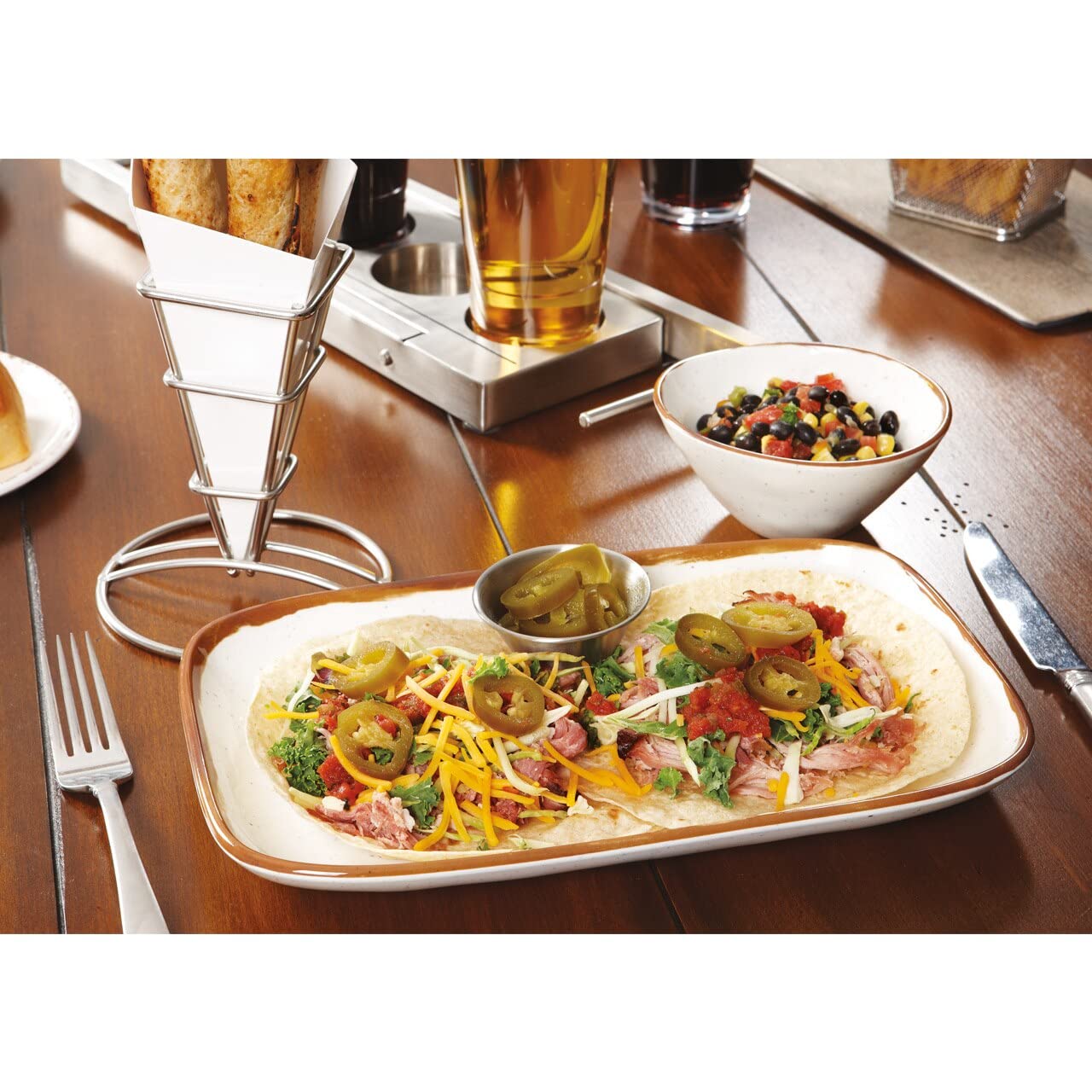 GET Enterprises CS-117-RM-EC - Plato de 12 x 19 cm, 4 unidades