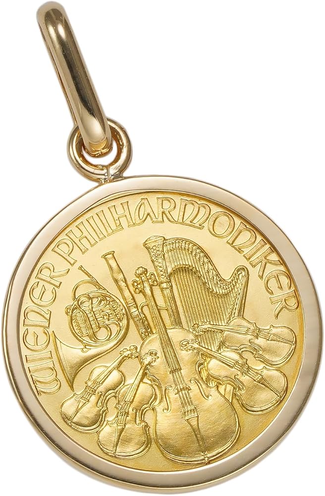 Amazon.co.jp: [スペランツァ] K24 純金 コイン ペンダント トップ