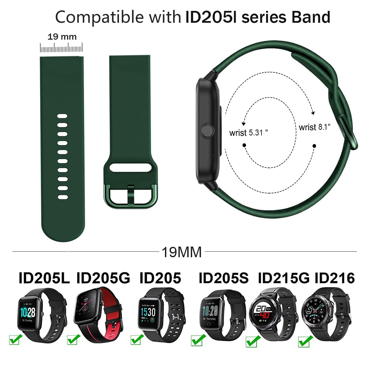 Issinlky Veryfitpro ID 205L Strap - Image 3