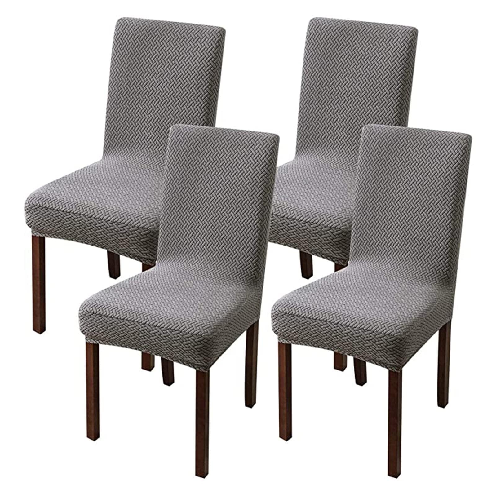 NMVAWIPT Stretch Dining Chair Covers, Removable Washable Elastic Slipcovers, Ideal For Kitchen, Room, Wedding, Hotel, Banquet(34#,4pcs)