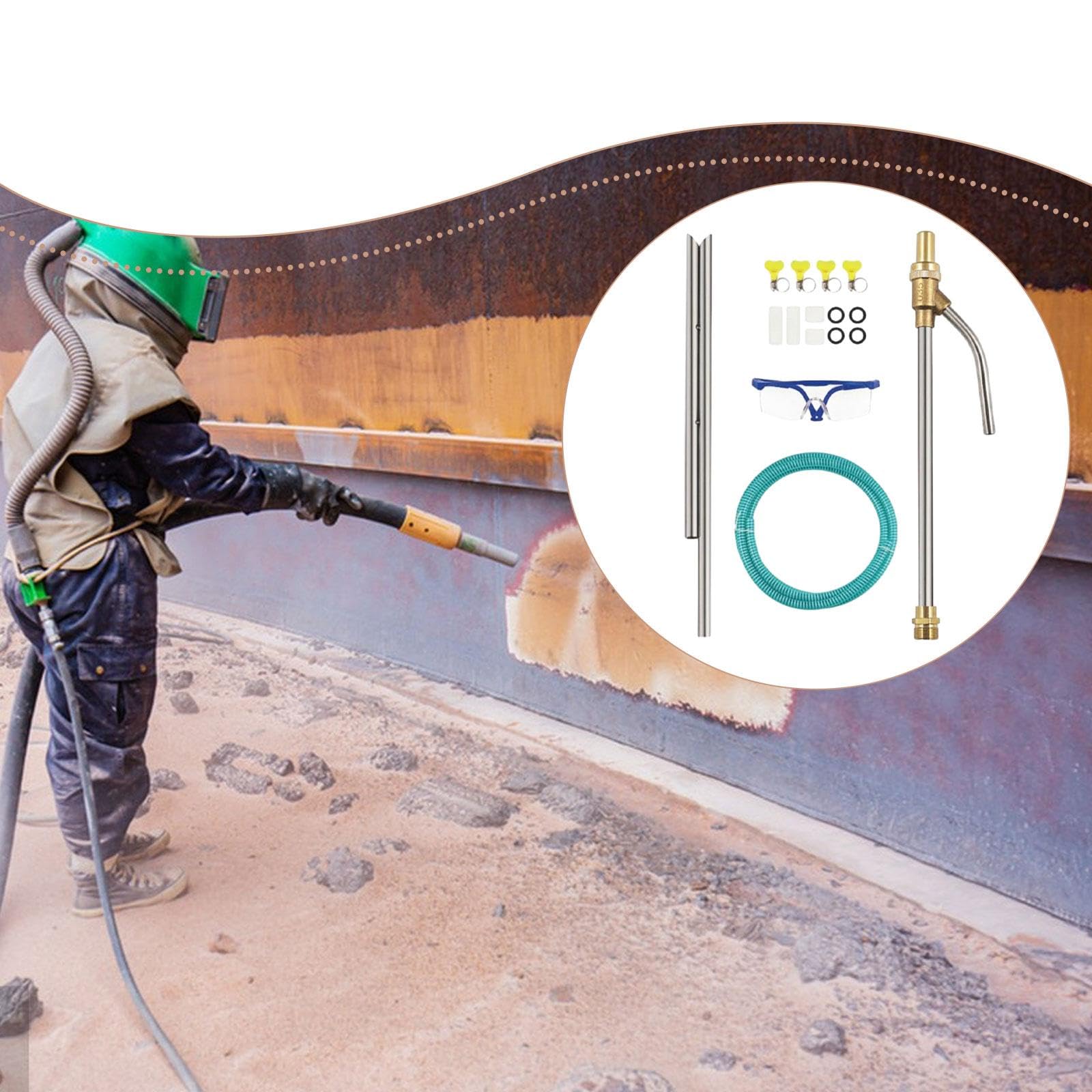 Qianly Portátil Adaptador para Lavadora a Presión Kit de Arenado Húmedo Boquilla Reemplazable Conector Rápido Material Acero Inoxidable Adecuado, Verde