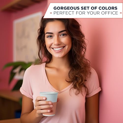 Miniatura 4 de Vasos de papel de 8 onzas paquete de 120  Tazas de café desechables biodegradables compostables, sin tapas. Tazas de café para llevar de 8 onzas,