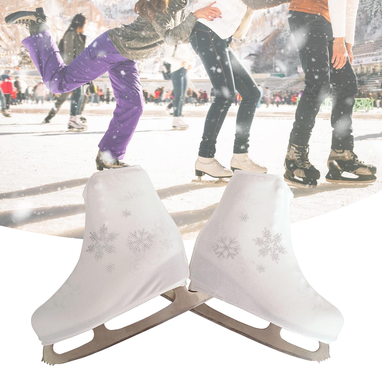 PASNMKvn Elastic Ice Skate Guards Boot Covers Light Weight Skating Boot Protectors Ice Skate Boot Covers for Outdoor Skating